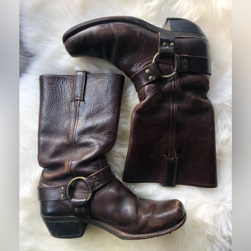 frye harness ankle boots